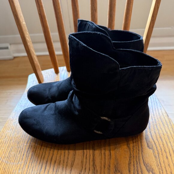 Cloudwalkers - Women's Serena Ankle Boots - Black Suede-Look - Picture 3 of 5